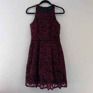 NEW RW&Co. Stunning Lace maroon/black dress